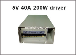 CINA l'alimentazione elettrica principale impermeabile del driver di 5V 40A 200W ha condotto il trasformatore principale adattatore per il pixel principale, luce principale del modulo dell'esposizione fornitore