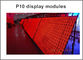 Segno digitale dei semi PH10/P10 del modulo dell'esposizione di LED di mezzi pubblicitari 32*16pixels dello schermo in-linea all'aperto rosso del tabellone per le affissioni fornitore